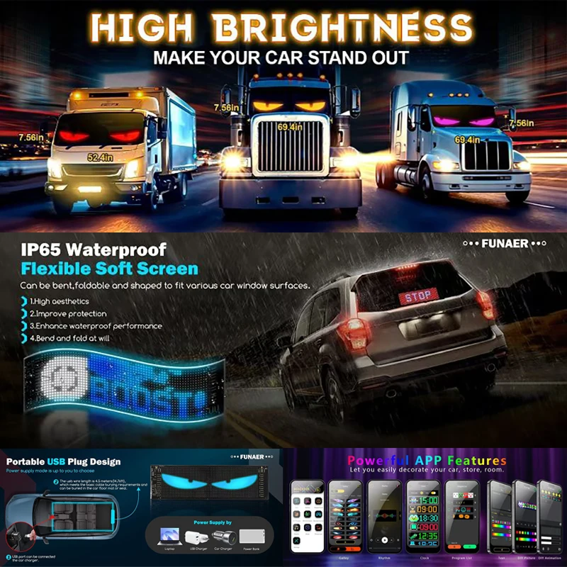 Led Display Truck Eye Car Sign - Car Led Light recension och pris