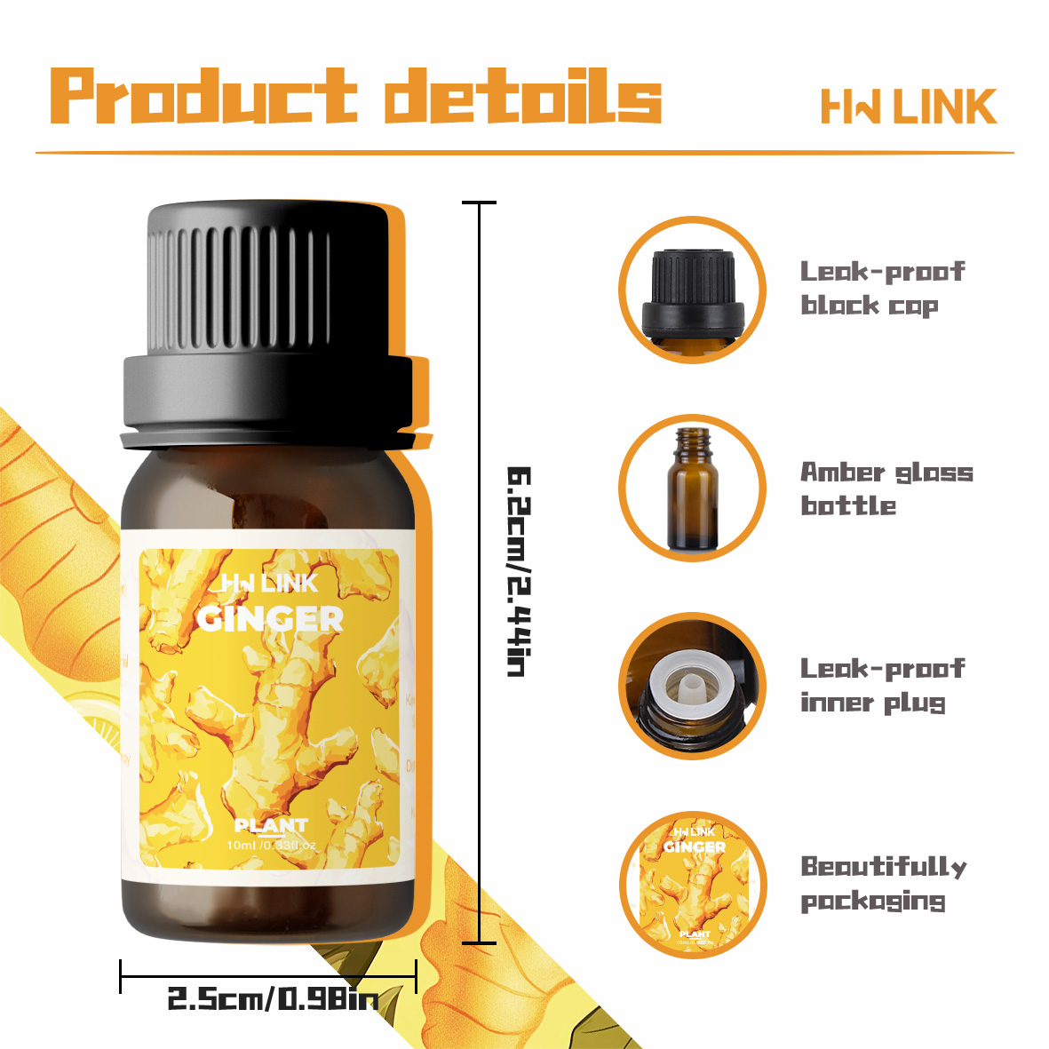 Ginger Oil Pure Natural Ginger - Car Air Freshener recension och pris